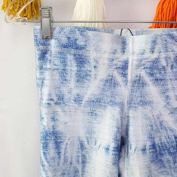 Terez Tie Dye Denim-Look Leggings NWT - Picture 2 of 5